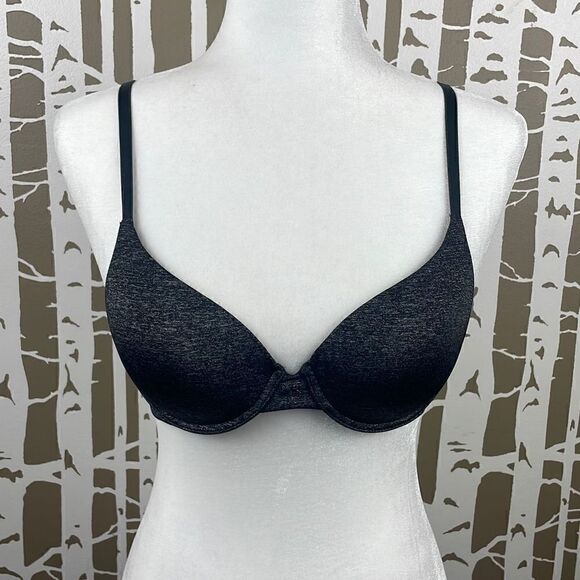 Victoria's Secret Other - Victoria’s Secret Heathered Charcoal Grey Uplift Semi Demi Convertible Strap Und